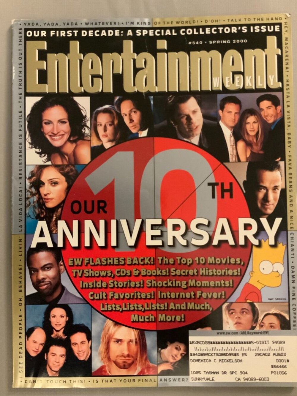 Entertainment Weekly Magazine #540 Spring 2000 10th Anniversary 90s Pop Culture